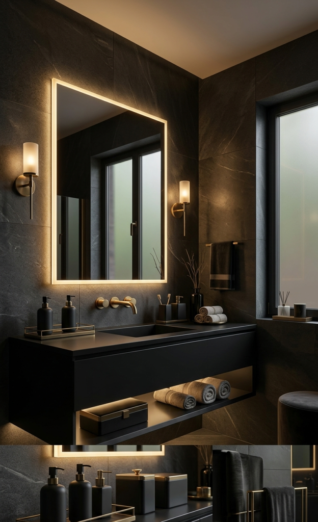 Aesthetic Bathroom Essentials from Amazon — Dark Moody Hotel Chic
